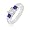 0.25cttw Natural White Princess Shape Diamond (SI-Clarity,GH-Color) & Blue Sapphire (AA+ Clarity,Blue-Color)Three Stone Ring in 14K White Gold.size 4.5