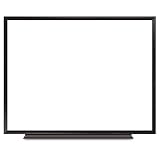 Magnetic Dry Erase Board, Aluminum Frame, 48 x 36, Black