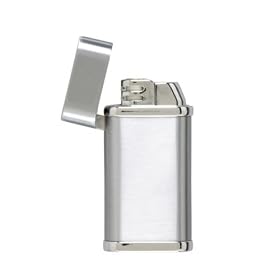 Flip Top Brush Chrome Lighter with Wooden Gift Box