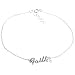 Jewelry : Sterling Silver Faith w/ Cross Charm Anklet