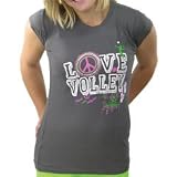 Gem Sports Peace Love and Volleyball T-Shirt