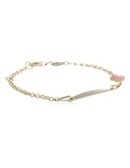 14k Yellow Gold Boy or Girl Baby ID Enamel Bracelet, 6"