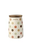 T&G  Spot On Pasta Jar in Cream Ceramic with Spot Design.(Gift Box).d13x18.5cm
