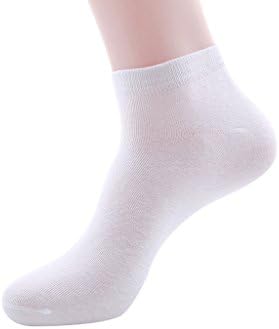 LOMUS Men's Ankle Crew Runner Cushion Socks,No Show High Quality (3 Pairs,White)