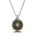 Mystic Fire Topaz Pendant Diamond 10K White Gold Round image 3
