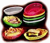 Medium Green Plastic Oval Basket (06-0734) Category: Miscellaneous Accessories