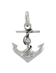 WithLoveSilver Solid 925 Sterling Silver Charm Anchor Pendant