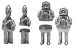 Homer Simpson and Barney Pewter Bottle Opener Statues