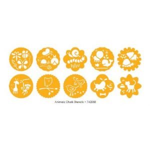 CHALK STENCILS 10PK ANIMALS Papercraft, Scrapbooking 