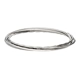 Sterling Silver 2mm Multiple Triple Ribbon and Classic Bangle Bracelet