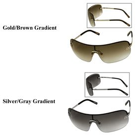 Click here to buy Hugo Boss Oversized Sunglasses 0017 S: Gold Brown Gradient.