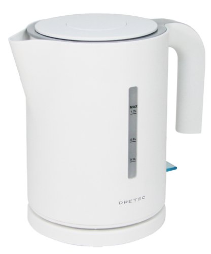 DRETEC 電気ケトル 「ルフナ」 1.2L ホワイト PO-109WT