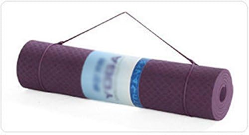 SUOWELLRA 8mm Yoga Mat, Natural Rubber With Microfibre Surface-Eco-friendly-nontoxic foam construction (Purple)