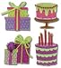 Boutique Dimensional Stickers: Birthday Cakes & Presents