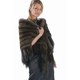 Sable Fur Stole - Russian Sable Fringed Fur Stole by MadisonAveMall