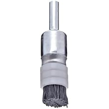 Weiler Nylox Wire End Brush, Banded, Round Shank, Silicon Carbide, Crimped Wire
