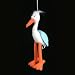 Cheeping Stork Springy Animal Toy