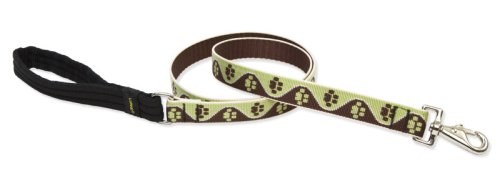 Lupine 1 Inch Large Dog Padded Handle Lead-Mud Puppy Pattern- 6 Foot Length