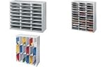 Fellowes 25061 Literature Organizer, Laminate Shell, 36 Letter Size Compartments, Dove Gray
