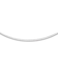 Sterling Silver 18 Inch 2mm Oval Omega Necklace