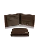 Gianfranco Ferre Brown Croco Stamped Leather Billfold ID Wallet