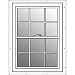 4/4 White Sh Vinyl Window