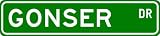GONSER Street Sign ~ Personalized Family Lastname Sign ~ Gameroom, Basement, Garage Sign **