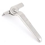 uxcell　ロックハンドル　窓用補助錠　メタル製シルバートーン　ハードウェア部品　9.5cm長