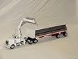 New Ray Die-Cast Truck Replica - Peterbilt 379 Flatbed Trailer with I-Beam, 1:32 Scale, Model# 14343