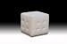 Diamond Sofa Zen Collection Bonded Leather Tufted Cube Accent Ottoman, White