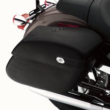 Rigid Leather Locking Saddlebags