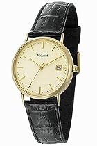 Accurist Gents 9ct Gold Strap Watch