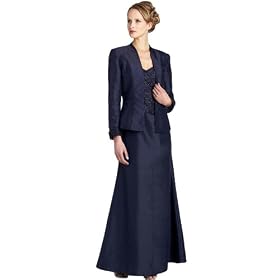 Formal Evening Dress -Mother of Bride & Groom, Wedding, Party, MOB Gown by Sean Collection (7380) NAVY