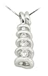 14K White Gold Diamond Pendant - 0.25 Ct.