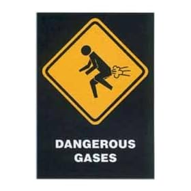 Humour Posters: Dangerous Gases - Yellow Sign - 86x61cm
