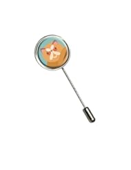 Single Detail Page Misc: Geometric Persian Orange Stick Hat Brooch Pin - Graphics and More