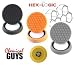 HEX LOGIC DA/ PORTER CABLE BUFFING PAD SAMPLER PLATTER -HEX-LOGIC PADS + DA BACKING PLATE