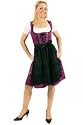 Trachten Dirndl, stilvollem Violett mit aufwendigen Stickereien und hochwertigen Miederhaken, aus edler Baumwolle