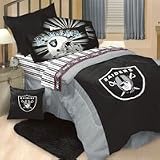 Review DAR  / NFL Oakland Raiders - 5pc Comforter + Bed Sheets Set - Full / Double Size