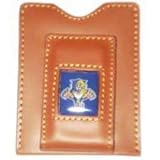 Florida Panthers Brown Leather Money Clip with Cardholder
