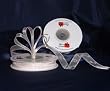 Sheer Organza Ribbon Mono Edge - 3/8" - 25 Yards (75 FT) - Ivory