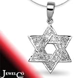Jewelco London 18 Carat White Gold 18pts Diamond Pendant (Comes with 18 inch Pendant Chain)