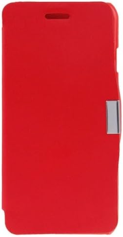 DIYLooks Brush Texture Horizontal Flip Magnetic Button Leather Case Cover for iPhone 6 Plus Mobile Phone Housing (Red)