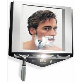 ZADRO Lighted Fogless Shower Shaving Mirror w/WAHL Wet/Dry Trimmer