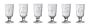 America Retold Taverna Numbers 9-Ounce Hand-Blown Glasses, Set of 6