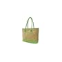Crescent Moon St Tropez Tote (Natural/Green)
