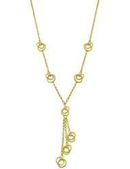 14 Karat Yellow Gold Interlocked Circles Lariat Necklace (17 Inch)