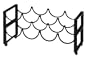 Four Bottle Matte Black Stacking Wine Rack