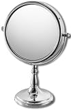 Bold Frame Vanity 5X to 1X Mirror in Chrome