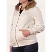 Motherhood Maternity: Faux Fur Trim Fleece Maternity Jacket